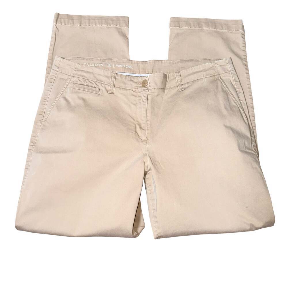 Talbots Perfect Chino Pants Size 16 Khaki